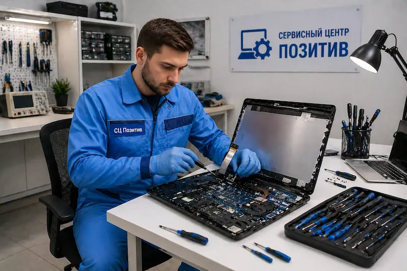 Замена шлейфа матрицы ноутбука в Новосибирске