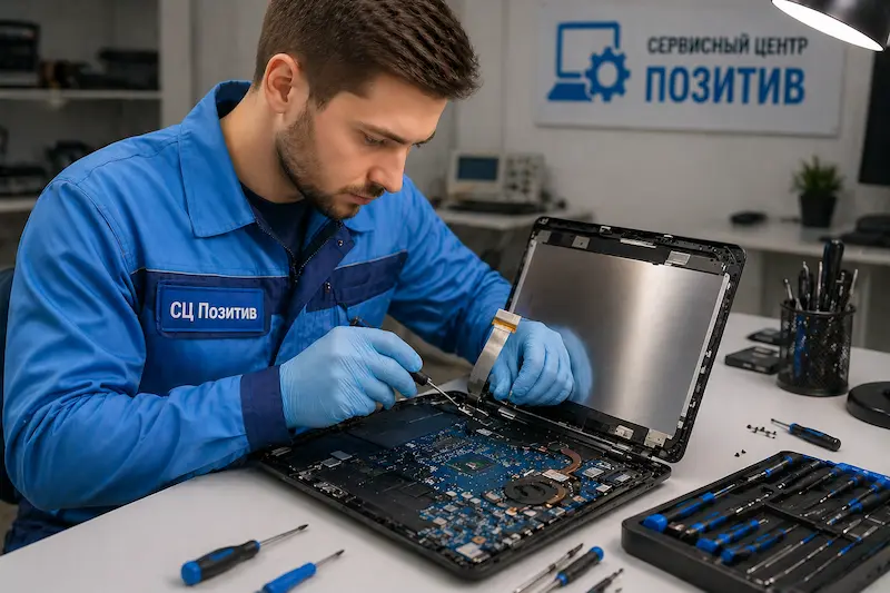 Ремонт шлейфа матрицы ноутбука в Новосибирске