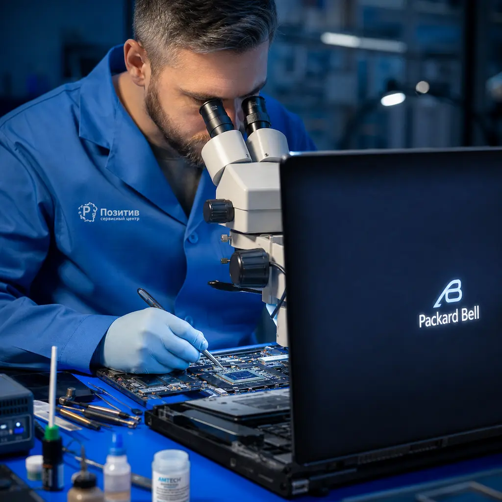 Замена видеокарты ноутбука Packard Bell в Новосибирске