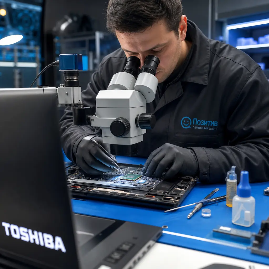 Замена видеокарты ноутбука Toshiba в Новосибирске