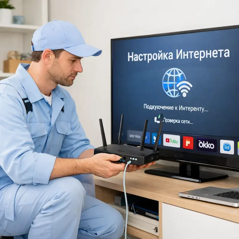 Настройка интернета на телевизоре в Новосибирске