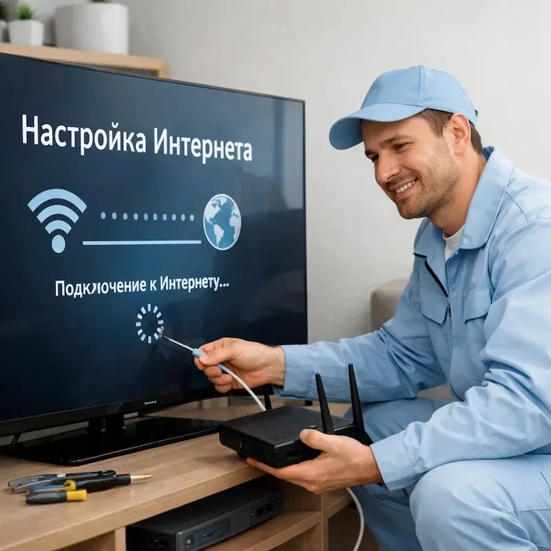 Настройка интернета на ТВ в Новосибирске