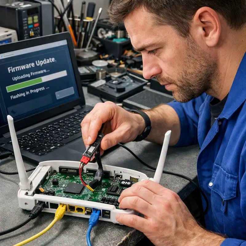 Обновление прошивки роутера в Новосибирске