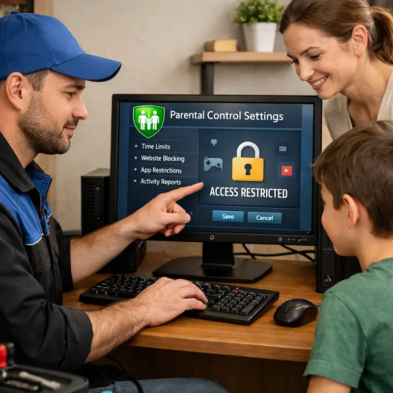 Родительский контроль на компьютере и ноутбуке в Новосибирске