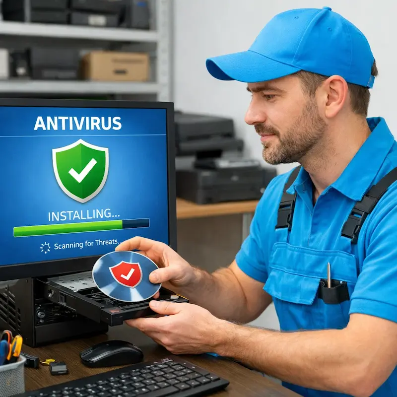 Установка антивируса в Новосибирске на дому