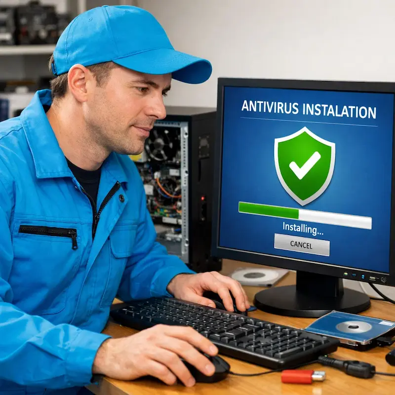 Установка антивируса на ноутбук в Новосибирске
