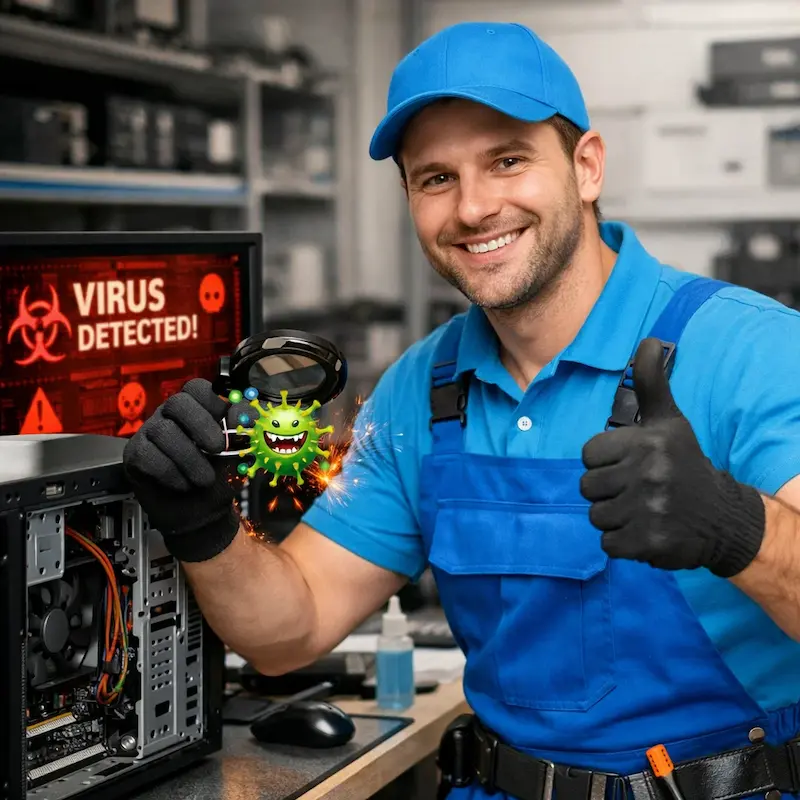 Удаление вирусов с компьютера в Новосибирске